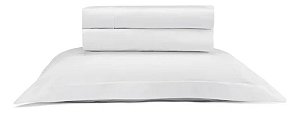 Jogo De Cama Têxtil Arte Solteiro Mônaco 180 Fios Branco