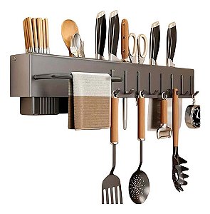 Suporte De Cozinha Suspenso Parede Cozinha Preto