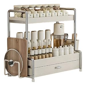 Porta Temperos Condimentos Organizador Cozinha Branco
