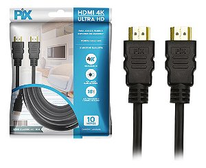 Cabo Hdmi Pix 018-2230 2.0 4k Hdr Ultra Hd 19 Pinos Gold 10 metros