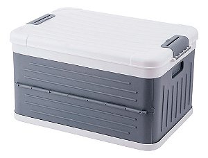 Caixa Plástica Organizadora Desmontável 30 Litros Cinza