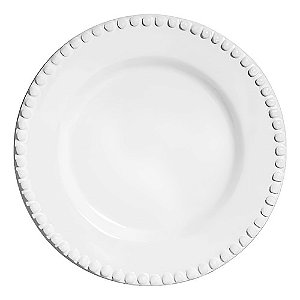 Jogo De 6 Pratos Sobremesa Scalla Bolinha 20cm Cerâmica