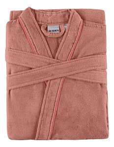 Roupão Adulto Teka Venus Aveludado Rosa