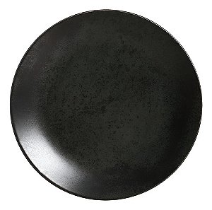 Conjunto 6 Pratos Rasos Cerâmica Stone Black Scalla