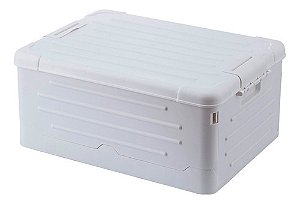 Caixa Plástica Organizadora Dobravel Média 20l Branca Branco
