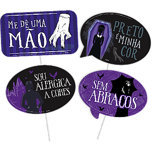 Placas Divertidas Wandinha - 4 Un