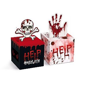 Caixa Pop Up Help Halloween Composê Colorido - Cromus - 10 Un