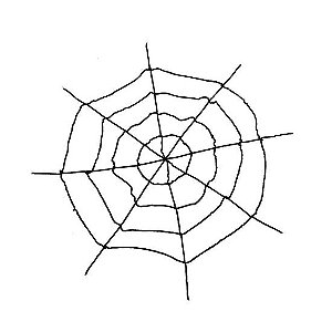 Teia de Aranha Decorativa Preta Halloween 1,38 Metros - 1 Un