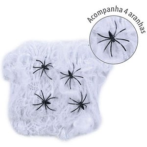 Teia de Aranha Branca Halloween 60g - 1 Un