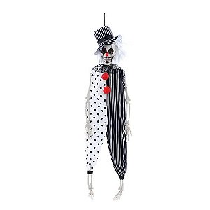 Esqueleto Palhaço Cartola Para Pendurar 40cm - 1 Un