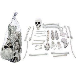 Ossos de Esqueleto Halloween - Kit com 27 Peças