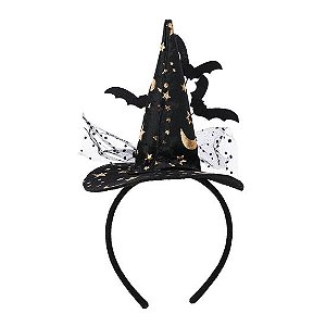 Tiara Chapéu de Bruxa Amália Preto - 1 Un