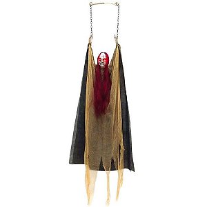 Fantasma Pendurado Halloween Com Luz 1,50 Metros - 1 Un