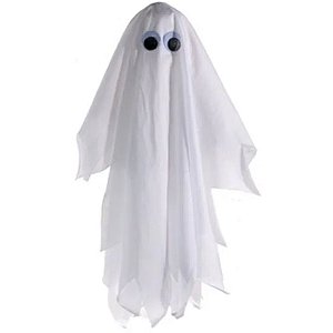 Enfeite Halloween Fantasminha Com Som e Movimento 50cm - 1 Un