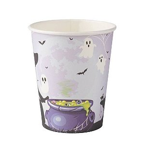 Copo Papel Halloween Bruxa 270ml - 10 Un