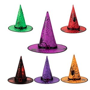 Chapéu de Bruxa Halloween Sortido 36cm - 1 Un