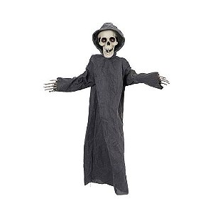 Caveira Halloween Com Som e Luz 1,40 Metros - 1 Un