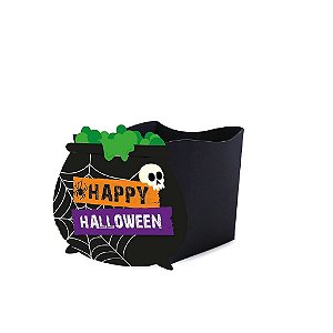 Cachepot Scary Night Caldeirão 8,5x8,5x9,5cm - 8 Un