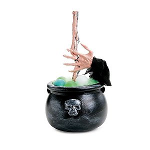 Caldeirão da Bruxa Morgana Com Som, Luz e Movimento 36cm - 1 Un