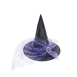 Chapéu Bruxa Cloe Roxo Halloween - 1 Un