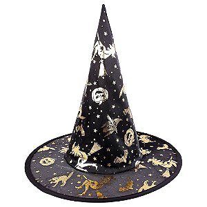 Chapéu Happy Halloween Dourado  - 1 Un