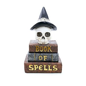 Crânio Decorativo Shakespeare para Decoração de Halloween - 1 Un