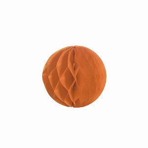 Enfeite de Papel Globo Colméia Laranja 8cm - 3 Un