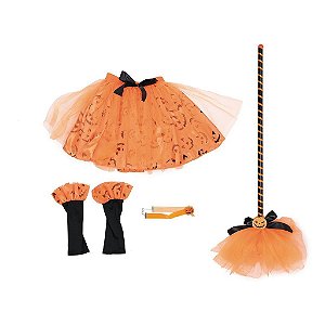Kit Adereços Abóbora Jack Halloween - 1 Un