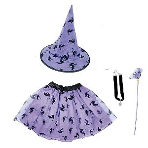 Kit Saia Bruxinha Roxo Halloween - Cromus - 1 Un