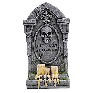Lápide Rip Com Velas para Decoração de Halloween - 1 Un