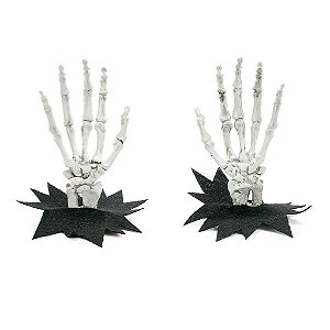 Mãos de Esqueleto Chamado da Morte Halloween 36cm - 1 Un