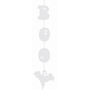 Móbile Artesanal Cartonado Boo Halloween 80cm - 1 Un