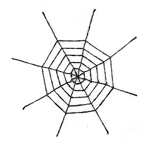 Teia de Aranha Grande Preta Halloween 1,80 Metros - 1 Un