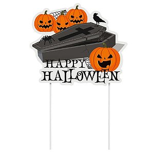 Topo de Bolo Travessuras Halloween 20,5cm - 1 Un