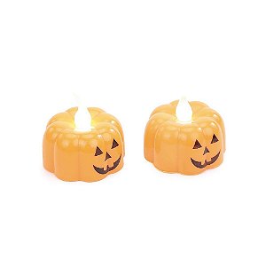 Vela Eletrônica Abóbora Jack Halloween - 6 Un
