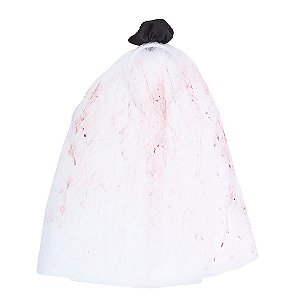 Véu Noiva Cadáver com Sangue Halloween - 1 Un