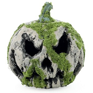 Abóbora Musgo Com Luz Decoração Halloween 21cm - 1 Un