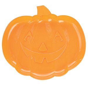 Bandeja Plástica Formato Abóbora Laranja 30cm - 1 Un