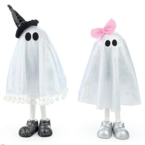 Bonecos Fantasmas Bella e Olavo com Perna Rígida 29cm - 1 Un