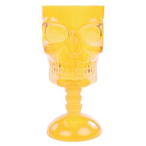 Cálice Esqueleto Laranja Halloween 18cm - 1 Un