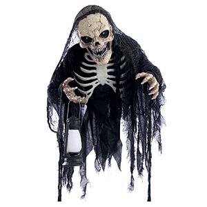 Caveira de Porta Toddy Com Som, Luz e Movimento 84cm - 1 Un