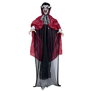 Caveira Vampiro Petrus Com Som, Luz e Movimento 1,80 Metros - 1 Un