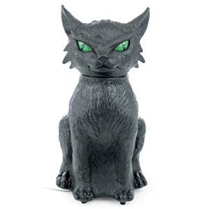 Gato Decorativo Preto Com Som, Luz e Movimento 34cm - 1 Un