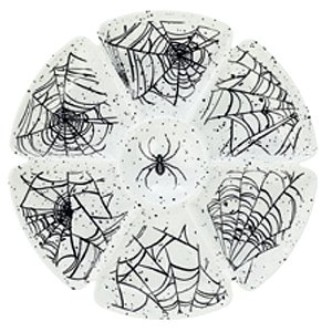 Petisqueira Plástica Redonda Teia de Aranha 30cm - 1 Un
