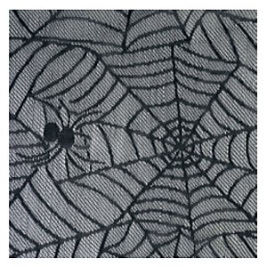 Toalha de Mesa Teia de Aranha 1,65x1,83 Metros Preta - 1 Un