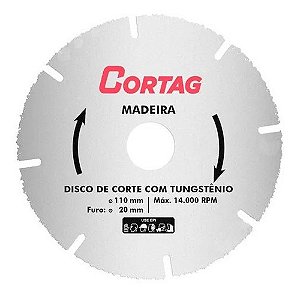 Disco Madeira Seguro Para Serra Mármore Wood 110mm Cortag