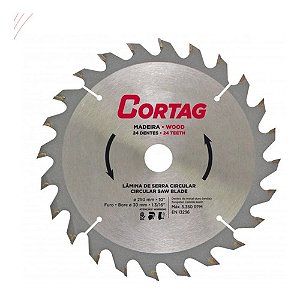 Disco Serra Circular Madeira 300 X 30 Mm 24 Dentes Cortag