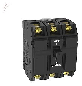 Disjuntor Trifásico Termomagnético Nema 3 Pólos 50a Soprano