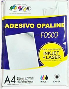 Adesivo Opaline Fosco A4 100 FLS - OFFPAPER
