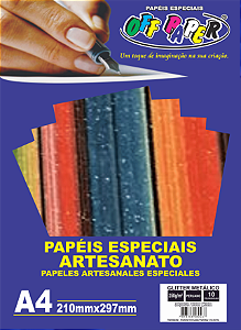 Papel Glitter A4 Metalizado 250g 10 Fls - PERUANO - LANÇAMENTO